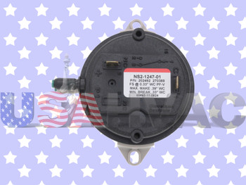 NS2-1247-01 Furnace Air Pressure Switch Vent Venter Vacuum Suction Repair Part