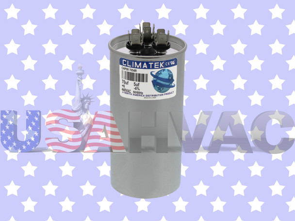 12953 - Climatek Motor Run Capacitor 70+5 uF MFD 440 Volt Round Fits Mars2 Jard 12953 - Climatek Motor Run Capacitor 70+5 uF MFD 440 Volt Round Fits Mars2 Jard