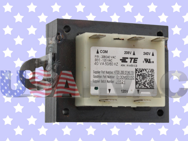 0130M00078 0130M00078S Furnace Heater AC A/C Air Conditioner Conditioning Condenser Heat Pump Lo Low Voltage Transformer 24 208 230 240 110 120 Volt VAC VA Amp Repair Part 0130M00078 0130M00078S Furnace Heater AC A/C Air Conditioner Conditioning Condenser Heat Pump Lo Low Voltage Transformer 24 208 230 240 110 120 Volt VAC VA Amp Repair Part
