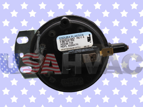 P104371-07 104371-07 Furnace Air Pressure Switch Vent Venter Vacuum Suction Repair Part P104371-07 104371-07 Furnace Air Pressure Switch Vent Venter Vacuum Suction Repair Part
