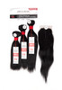 Onyx Remi - 3 Wet & Wavy Deep Wave Bundles 9A And 4"x4" U-Shaped Lace Front Closure - Natural Black