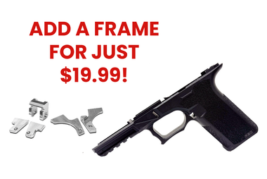 $19.99 FRAME BUNDLE - Polymer80™ PF940V2 G17 BRIDGE FRAME 76% BLACK