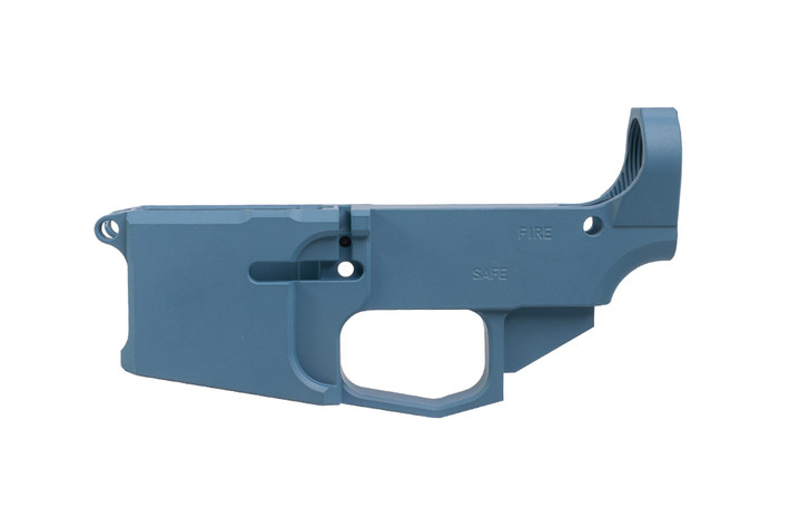 Billet AR-15 80% Lower - Tactical Blue Cerakote