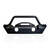Reaper Off-Road Gladiator Stainless Steel Immortal Front Bumper with black powder coating seen from the front on white background. Reaper Off-Road Gladiator Stainless Steel Immortal Front Bumper with black powder coating seen from the front on white background.