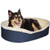 Extra Large Made in America Orthopedic Cuddler Dog Bed. Easy Removable Cover, Navy . Sleep Area Measures 36 x 26”.