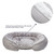 Large Brown Oval Comfort Dog Bed – 38" x 30" x 9", Foam Base, Poly Fiber Bolster & Plush Surface
