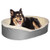 Large Made in America Orthopedic Cuddler Dog Bed. Easy Removable Cover. Gray. Sleep Area Measures 31 x 21”.