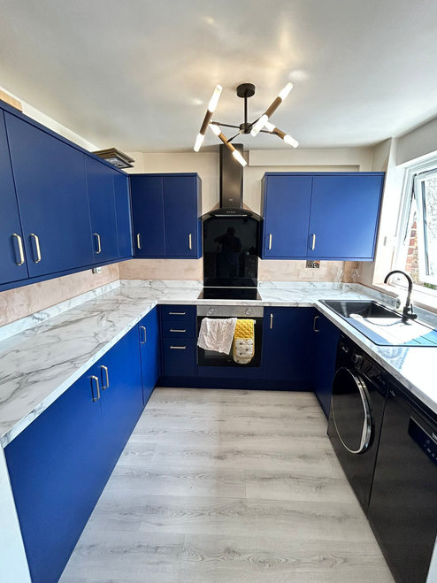 Painting and facelift freshen up your kitchen respray and refurbish tired old kitchen units