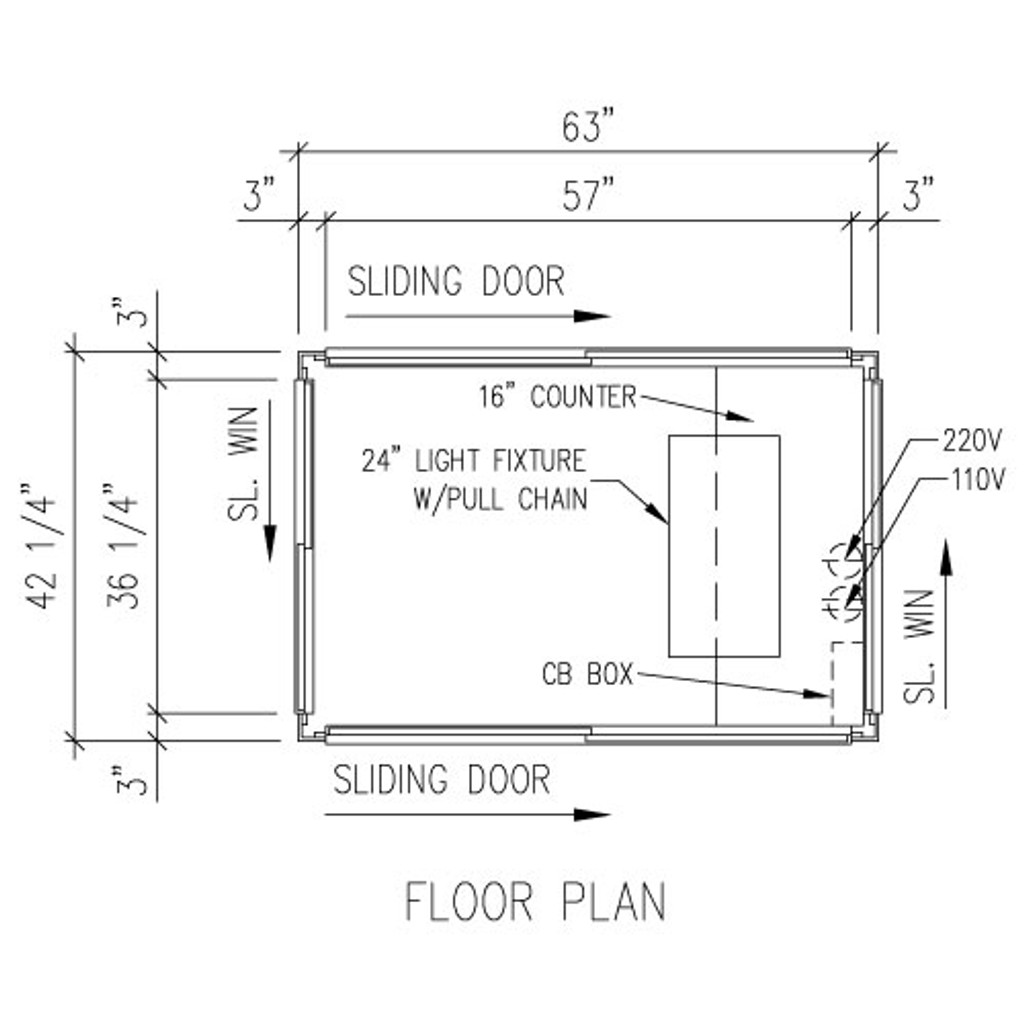 Detailed Floor Plan - 3' x 5' Booth