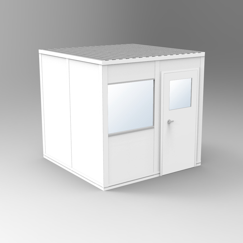 PortaFab's 4-wall 8' x 8' modular inplant office with windows.