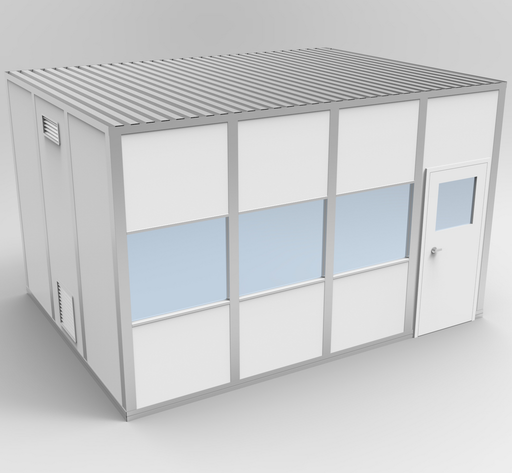 3D rendering of an 12' x 16' ISO 8 modular cleanroom
