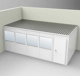 PortaFab's 2-wall 10' x 20' modular inplant office with windows.
