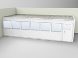 PortaFab's 2-wall 12' x 28' modular inplant office with windows.