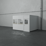 PortaFab's 3-wall 12' x 12' modular inplant office with optional windows.