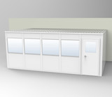 PortaFab's 3-wall 12' x 20' modular inplant office with windows.