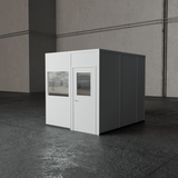 PortaFab's 4-wall 8' x 10' modular inplant office with optional window