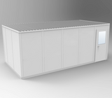 PortaFab's standard 4-wall 10' x 20' modular inplant office with gray walls.