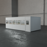PortaFab's 4-wall 12' x 24' modular inplant office with windows. PortaFab's 4-wall 12' x 24' modular inplant office with windows.
