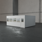 PortaFab's 4-wall 16' x 20' modular inplant office with windows. PortaFab's 4-wall 16' x 20' modular inplant office with windows.