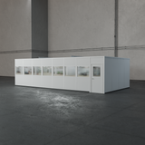 PortaFab's 4-wall 16' x 32' modular inplant office with optional windows. PortaFab's 4-wall 16' x 32' modular inplant office with optional windows.