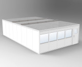 PortaFab's 4-wall 20' x 32' modular inplant office with windows.