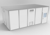 3D rendering of a 10' x 20' ISO 8 modular cleanroom 3D rendering of a 10' x 20' ISO 8 modular cleanroom