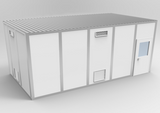 3D rendering of a 10' x 20' ISO 8 modular cleanroom