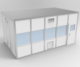 3D rendering of an 12' x 20' ISO 8 modular cleanroom
