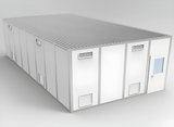 3D rendering of a 16' x 32' ISO 8 Modular Cleanroom

