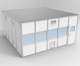 3D rendering of a 20' x 20' ISO 8 Modular Cleanroom
