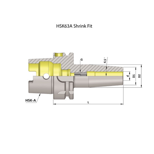 Cono de contracción térmica - HSK63A 3mm 