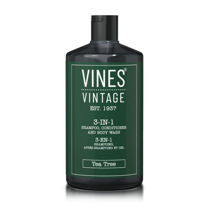 vines vintage Vines Vintage 3 in 1 Tea Tree Shampoo, Conditioner and Body Wash----------------------------------------------------------------------------------- 500ml 