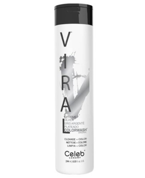 Celeb Luxury Viral Extreme Silver Colorwash Shampoo 244ml(www.hair2buy.co.uk)