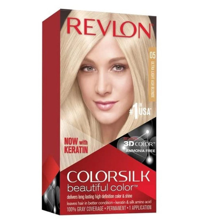 Revlon ColorSilk Beautiful Permanent Hair Color 05 Ultra Light Ash Blonde(WWW.HAIR2BUY.CO.UK)