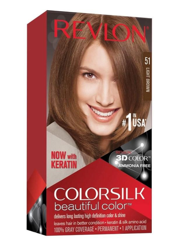 REVLON Revlon ColorSilk Beautiful Permanent Hair Color 51 Light Brown 