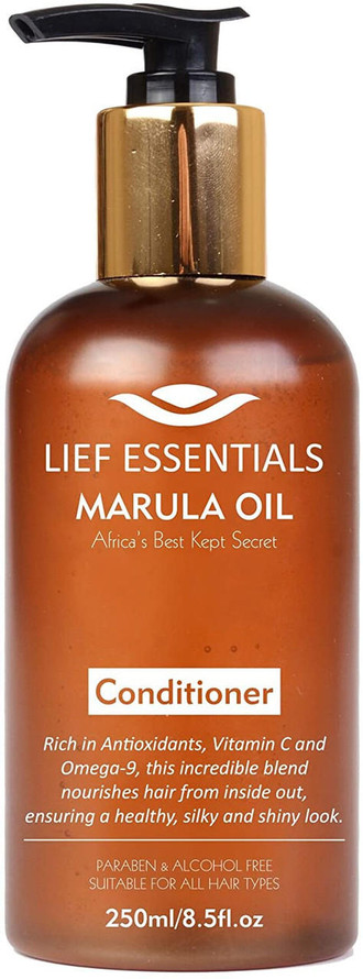 LIEF ESSENTIALS Hair Conditioner with Pure Organic African Marula Oil Suitable For All Skin Types Cruelty-free 250ml