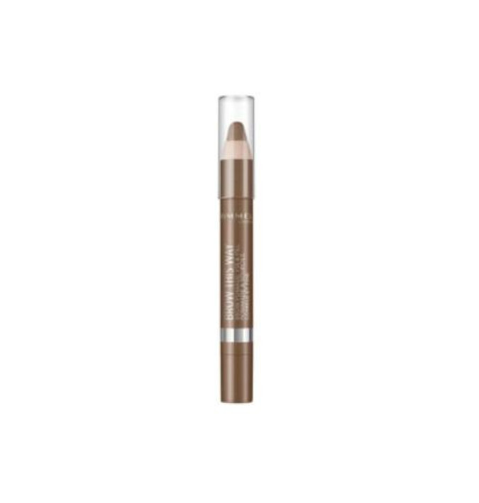 RIMMEL LONDON Rimmel London Brow This Way Brow Pomade Fix & Fill, Soft Brow Crayon, Dark Brown 