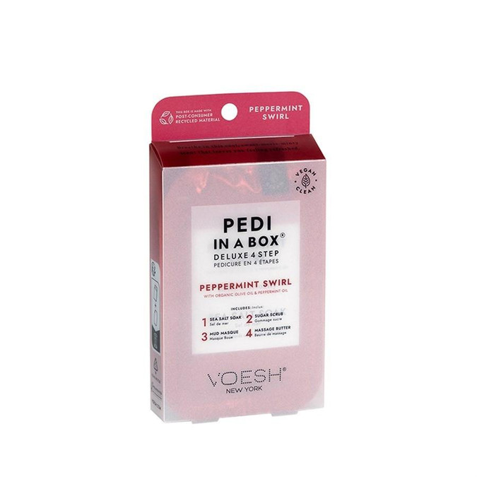 VOESH Voesh 4 Step Pedi In A Box Limited Edition - Peppermint Swirl  VOESH Voesh 4 Step Pedi In A Box Limited Edition - Peppermint Swirl