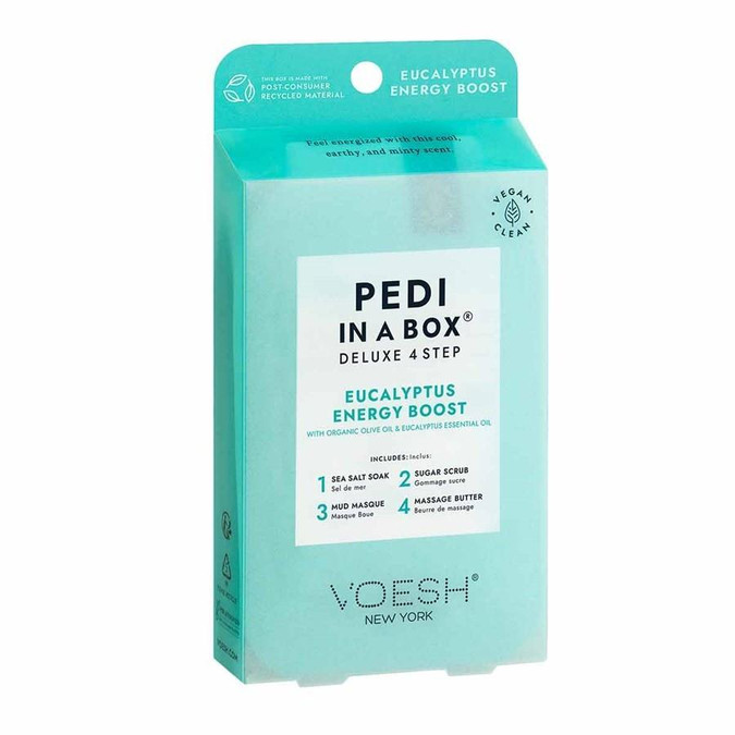 VOESH Voesh 4 Step Pedi In A Box - Eucalyptus Energy Boost  VOESH Voesh 4 Step Pedi In A Box - Eucalyptus Energy Boost