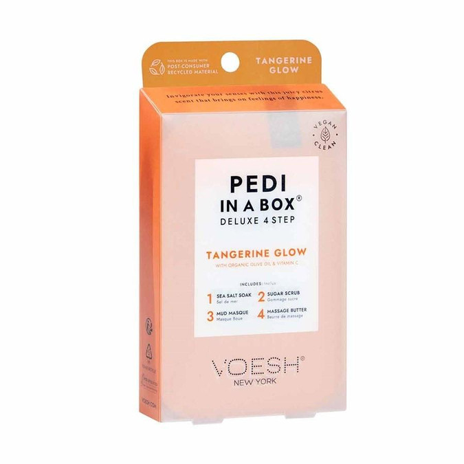 VOESH Voesh 4 Step Pedi In A Box - Tangerine Glow  VOESH Voesh 4 Step Pedi In A Box - Tangerine Glow