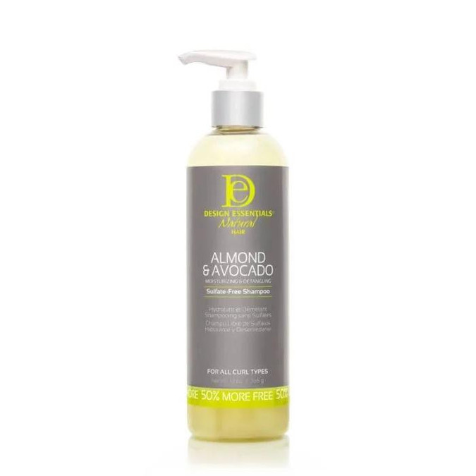  Design Essentials Almond & Avocado Moisturizing & Detangling Sulfate-Free Shampoo 365g 
