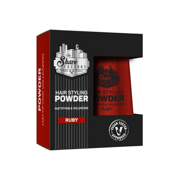 THE SHAVE FACTORY The Shave Factory Hair Styling Powder Mattifying & Volumising Ruby  THE SHAVE FACTORY The Shave Factory Hair Styling Powder Mattifying & Volumising Ruby