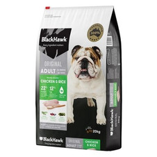Black Hawk Chicken and Rice Dry Adult Dog Food 20kg