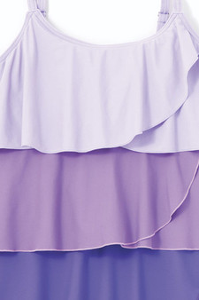Colorblock Ruffled Tankini Top - 04062025