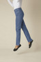 Knit Denim High Rise Straight-Leg Jeans