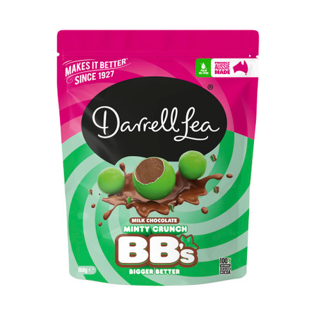 Darrell Lea Milk Chocolate Minty Crunch BB’s 152g