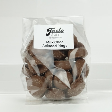 Aniseed Rings Milk Choc 350g