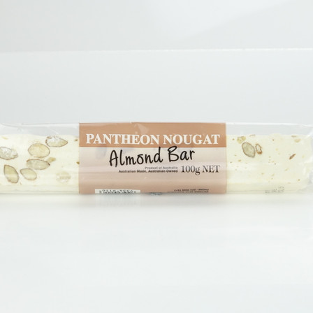 Pantheon Nougat Almond Bar 100g