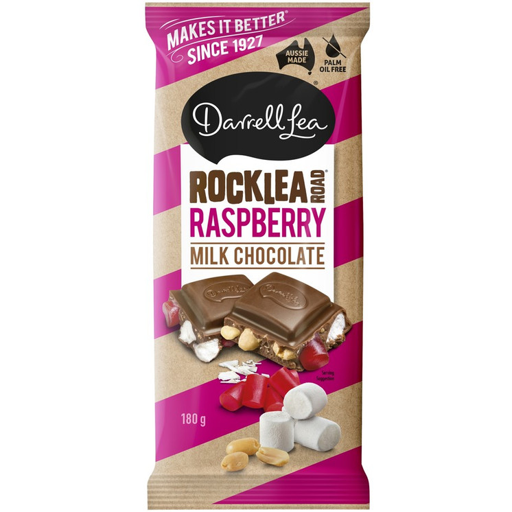 Darrell Lea MC Raspberry Rocklea Road Block 170g