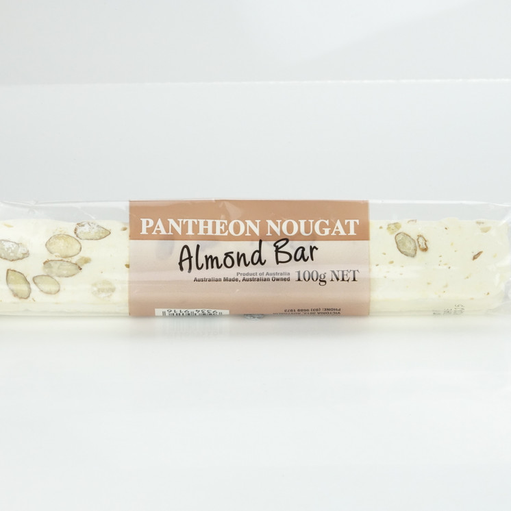Pantheon Nougat Almond Bar 100g
